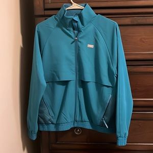 Figs Sydney Scrub Jacket - Small Caribbean Blue